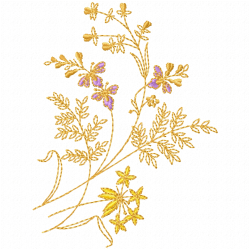 Flowers And Tree Embroidery Design 7